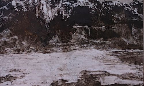 Pigments sur papier marouflé sur toile 70x100cm